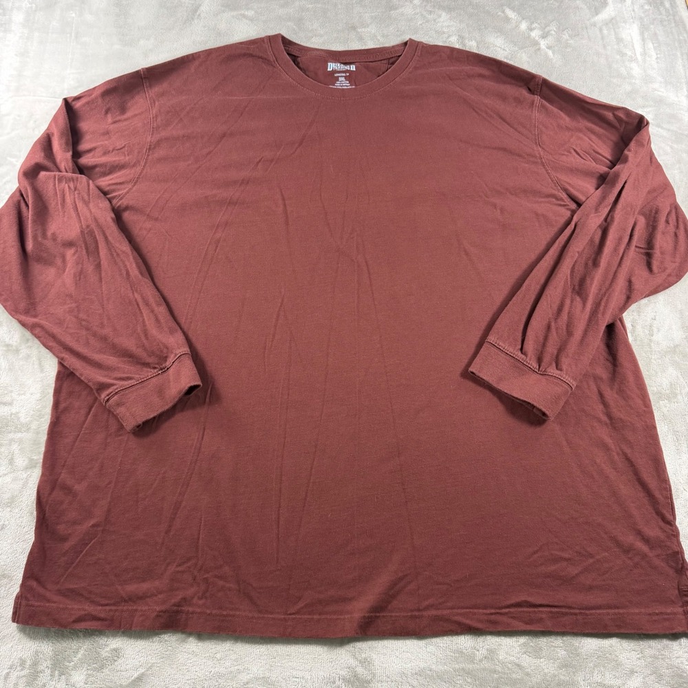 Duluth Trading Co Longtail T Mens 3XL Burgundy Long Sleeve Cotton T-Shirt